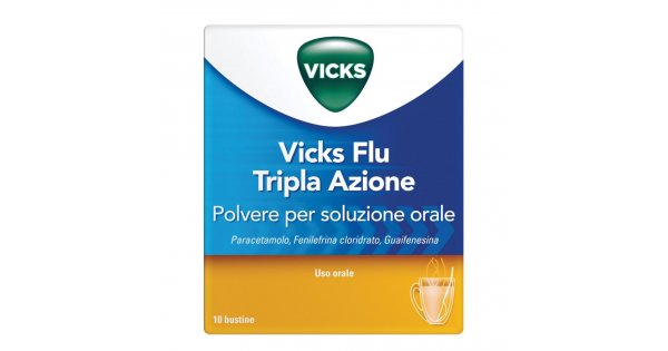 Vicks Flu Tripla Azione 10 bustine paracetamolo