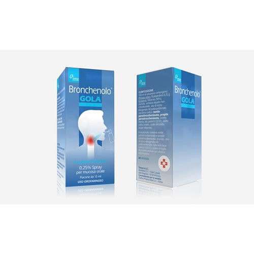 Bronchenolo gola 2,5 mg/ml collutorio bronchenolo gola 2,5 mg/ml spray per mucosa orale flurbiprofene