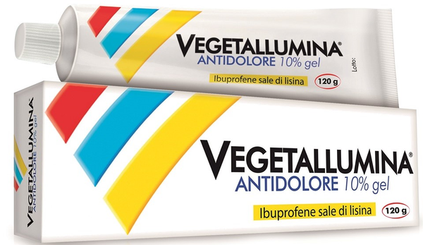 Vegetallumina antidolore 10% gel ibuprofene sale di lisina