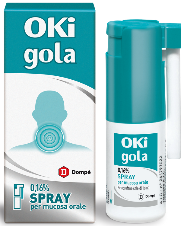 OKI Throat Spray 0,16 % de sal de lisina de ketoprofeno - 15 ml