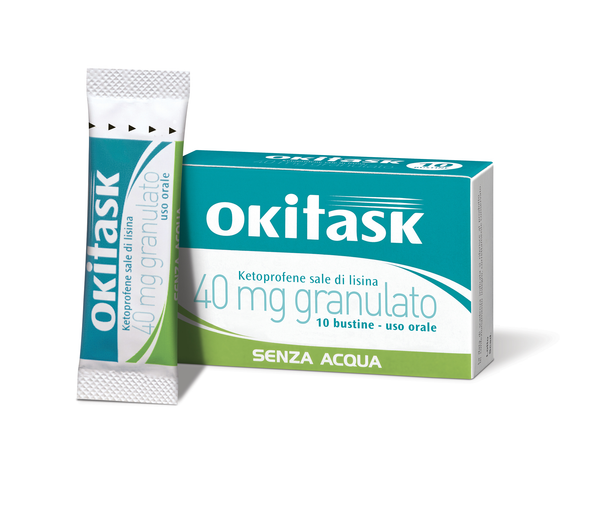 OKItask 40 mg ketoprofene sale di lisina granulato - 10 bustine orosolubili