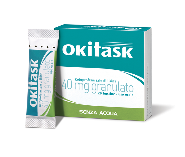 OKItask 40 mg ketoprofene sale di lisina granulato - 20 bustine orosolubili