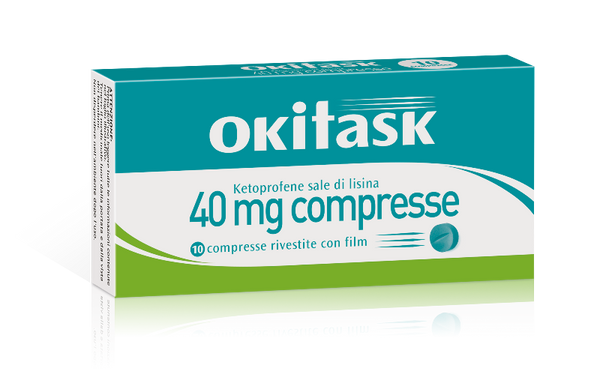 OKItask 40 mg ketoprofene sale di lisina compresse rivestite - 10 compresse