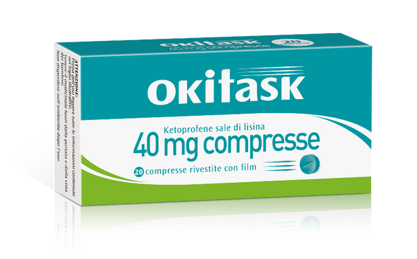 OKItask 40 mg ketoprofene sale di lisina compresse rivestite - 20 compresse