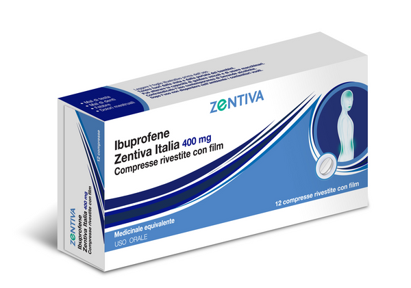 Ibuprofene zentiva italia 400 mg compresse rivestite con film  ibuprofene  medicinale equivalente