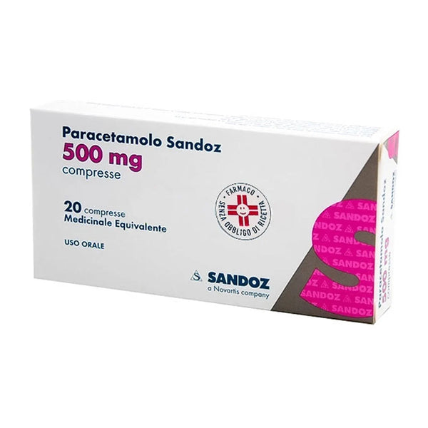 Paracetamolo sandoz 500 mg - 20 Compresse