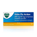 Vicks Flu Action Compresse Raffreddore e Influenza 200mg + 30mg Ibuprofene e Pseudoefedrina Cloridrato, 12 Compresse Rivestite