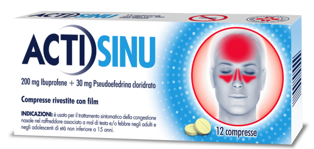 Actisinu 200 mg/30 mg comprimidos recubiertos con película 12 comprimidos en blister de PVC/PVDC/AL