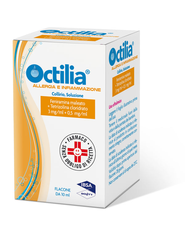 Octilia allergia e infiammazione 3 mg/ml + 0,5 mg/ml collirio, soluzione feniramina maleato + tetrizolina cloridrato