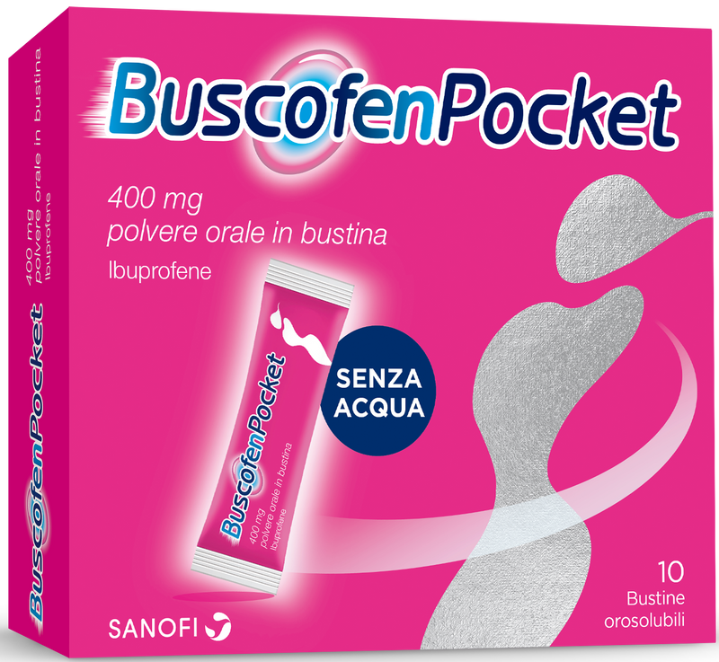 Buscofenpocket 400 mg polvere orale in bustina ibuprofene