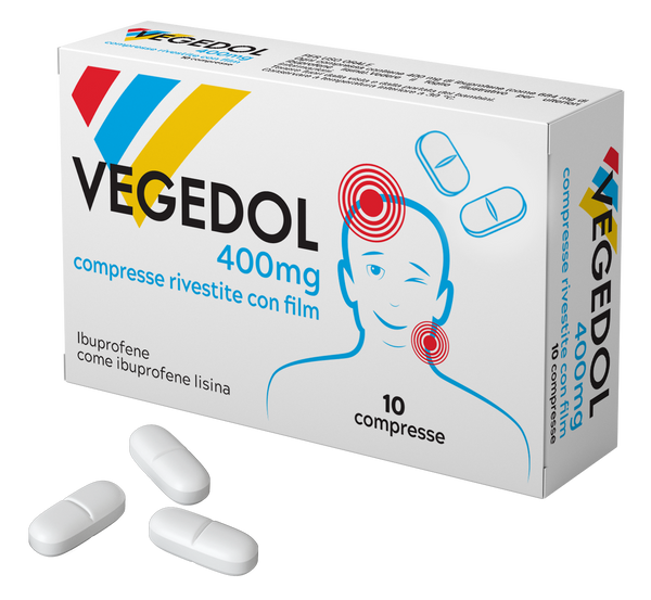 Vegedol 400 mg compresse rivestite con film  ibuprofene come ibuprofene lisina