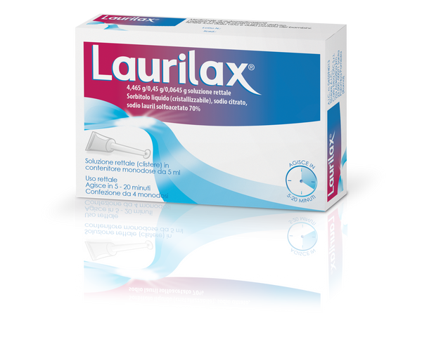 Laurilax 4,465 g / 0,45 g / 0,0645 g, soluzione rettale sorbitolo liquido (cristallizzabile), sodio citrato, sodio lauril solfoacetato 70%