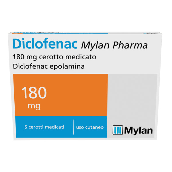 Diclofenac mylan pharma 180 mg cerotto medicato  diclofenac epolamina