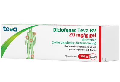 Diclofenac teva bv 20 mg/g gel diclofenac (come diclofenac dietilammonio)