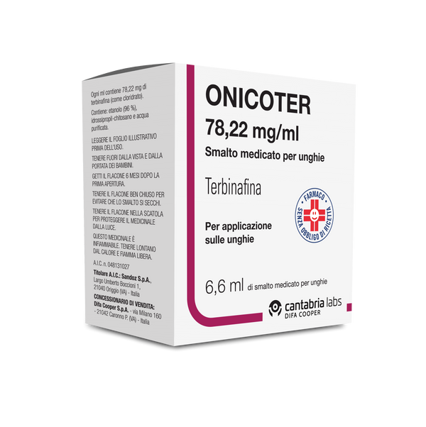 Onicoter 78,22 mg/ml smalto medicato per unghie terbinafina