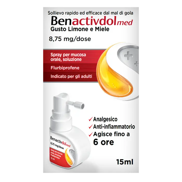 Benactivdolmed Spray Per Mal Di Gola 15ml