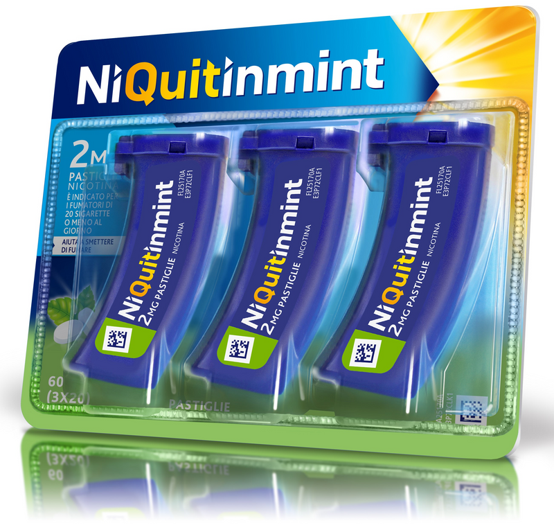 Ni Quit in mint Dipendenza dal Fumo 2 mg pastiglie 60 (3x20)