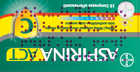 Aspirinaact 800 mg/480 mg compresse effervescenti con vitamina c 10 compresse in strip pap/pe/al/ionomero