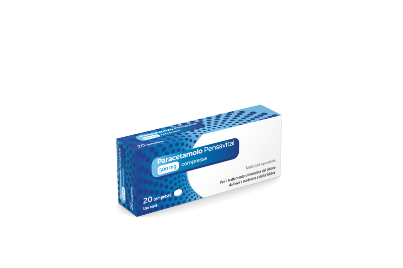 Paracetamol 500 mg tablets 20 tablets in pvc/pvdc/al blister