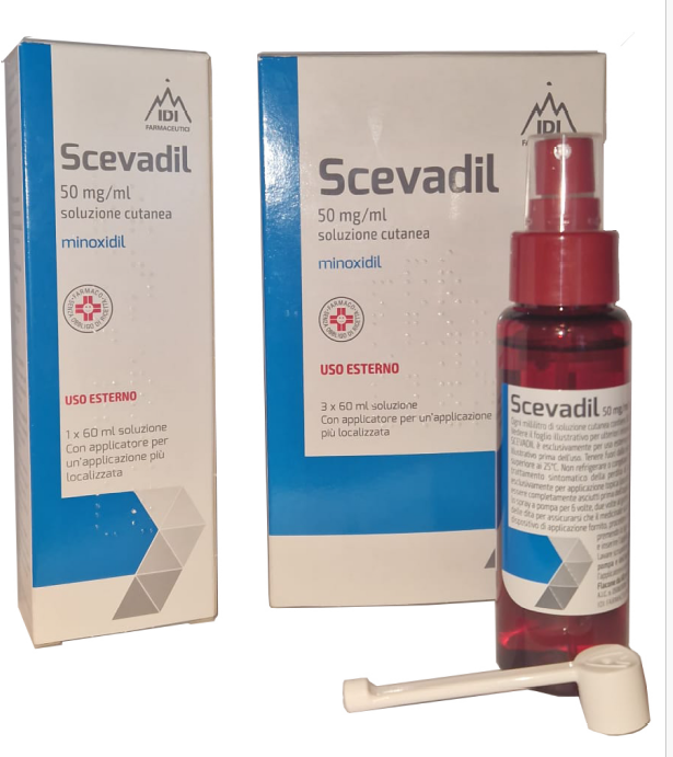 Scevadil, 50 mg/ml, soluzione cutanea minoxidil