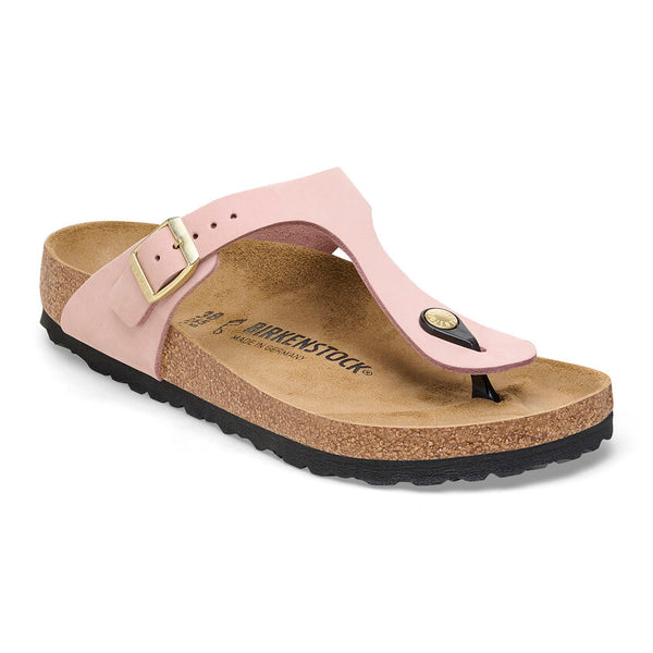 Birkenstock Gizeh infradito in pelle nubuck soft pink 36