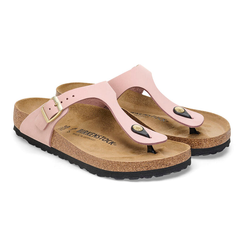 Birkenstock Gizeh infradito in pelle nubuck soft pink 36