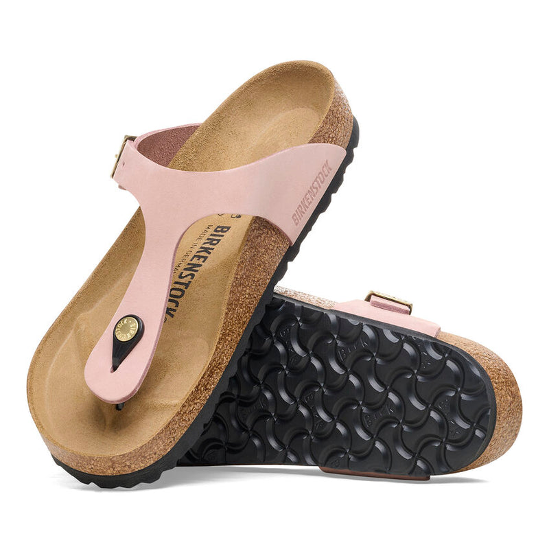 Birkenstock Gizeh infradito in pelle nubuck soft pink 36