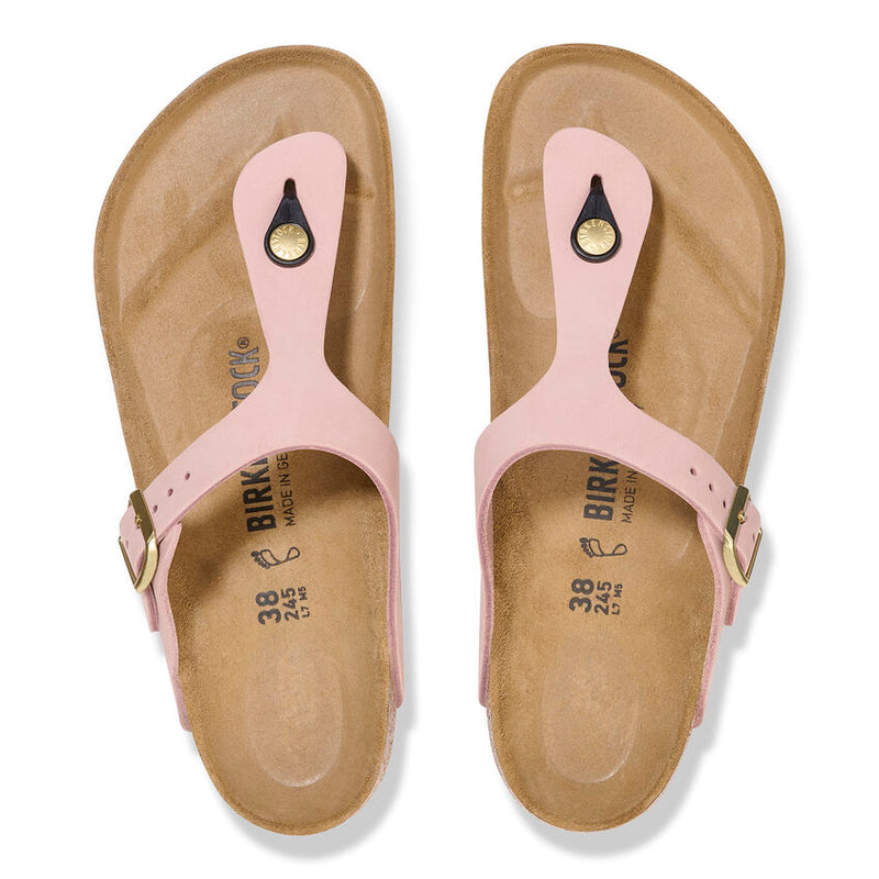 Birkenstock Gizeh infradito in pelle nubuck soft pink 36