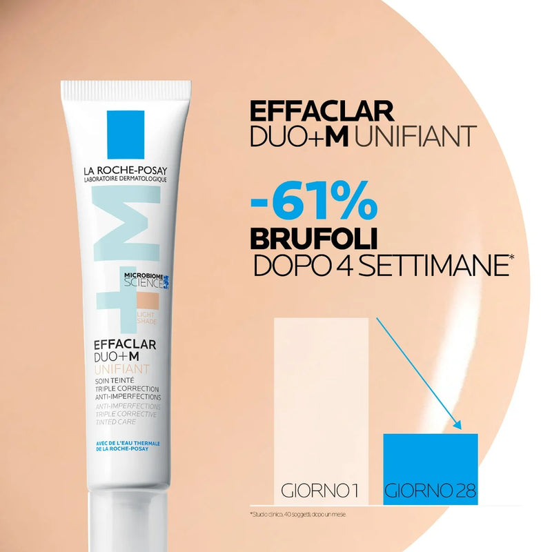 LA ROCHE POSAY - Effaclar Duo+M Unifiant - Trattamento Viso Colorato Anti-imperfezioni light 40 ml