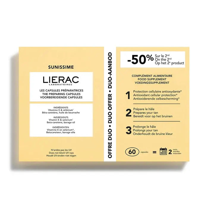 LIERAC - Sunissime - preparatory capsules duo 30 capsules