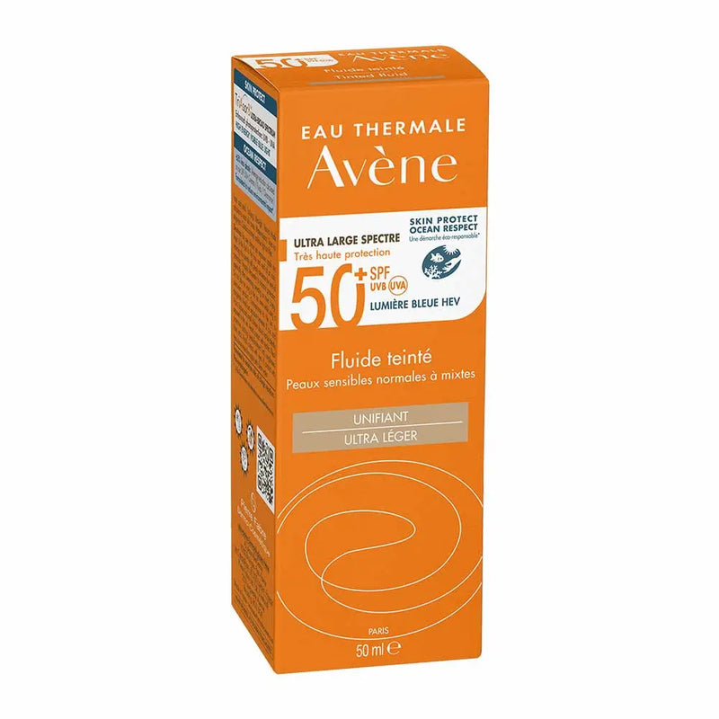 AVENE - Solar - Fluido protector facial con color para pieles normales/mixtas SPF50+ 50 ml