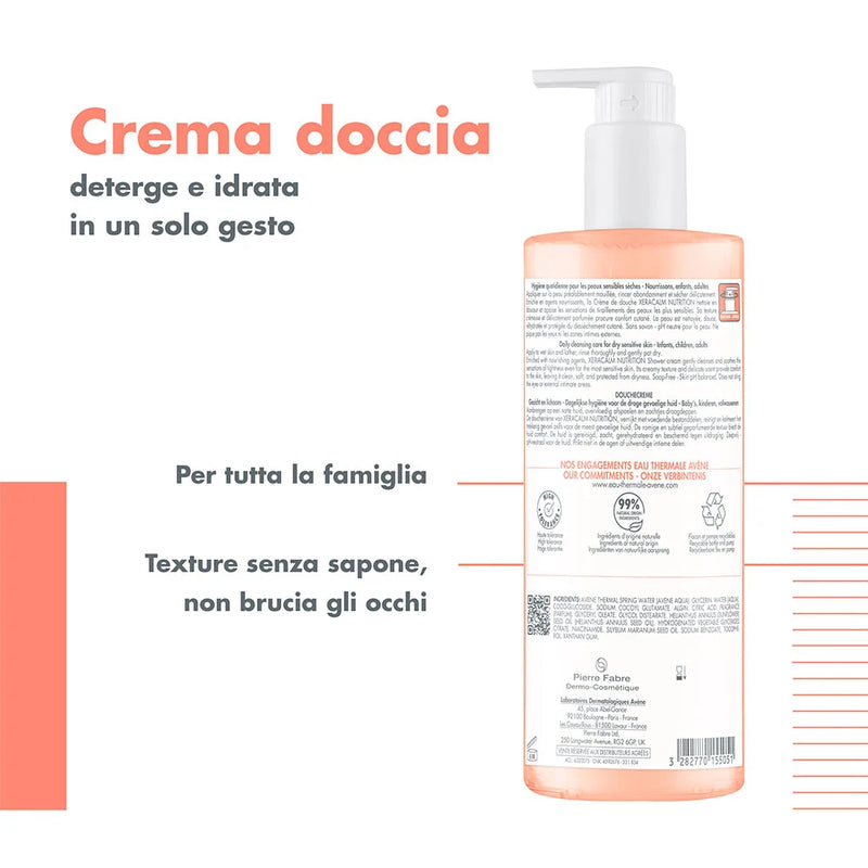 AVENE - Xeracalm Nutrition - Crema doccia detergente per pelle sensibile 500 ml