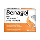 BENAGOL Pastiglie con Vitamina C Antisettico del Cavo Orale Gusto Arancia - 24 pastiglie