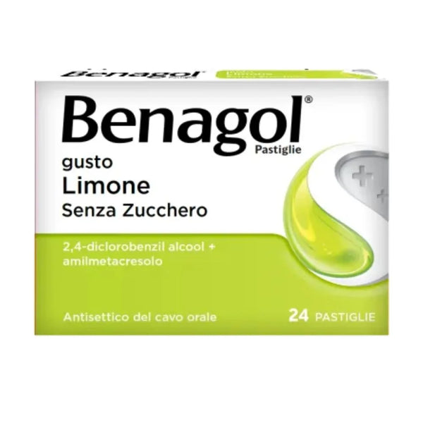 BENAGOL - Pastiglie Antisettico del Cavo Orale gusto limone senza zucchero - 24 pastiglie