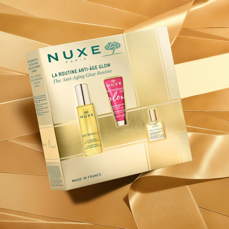 NUXE - Cofanetto Illuminante Super Serum [10] 30 ml + Merveillance Lift Glow 15 ml + Huile Prodigieuse 10 ml