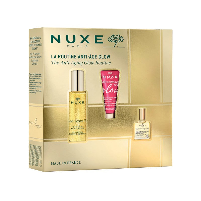 NUXE - Cofanetto Illuminante Super Serum [10] 30 ml + Merveillance Lift Glow 15 ml + Huile Prodigieuse 10 ml