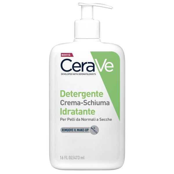 CERAVE - Crema-schiuma detergente, 473 ml