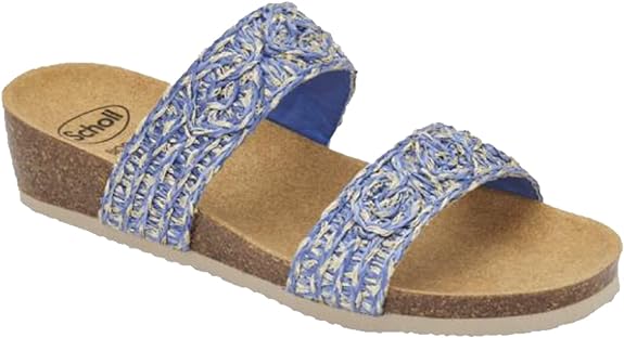 SCHOLL - Maratea sandalo in raffia blue 38