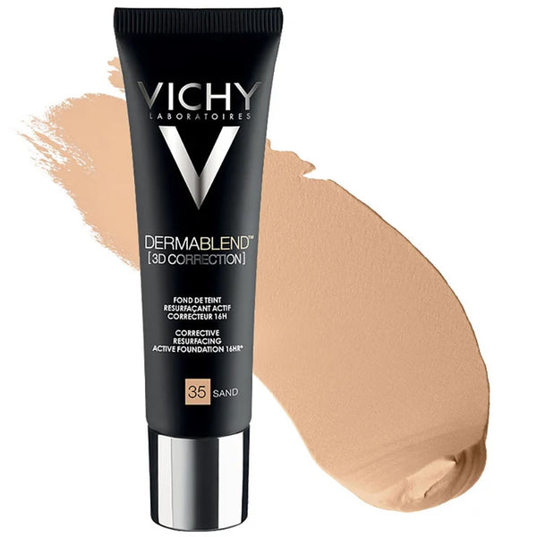 VICHY - Dermablend - 3D Fondotinta Coprente per Pelle Grassa Tonalità 35 Sand 30 ml