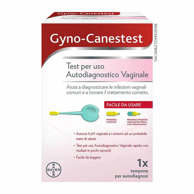 Gynocanestest Autotest Vaginale Per Autodiagnosi Infezioni Vaginali - 1 tampone vaginale