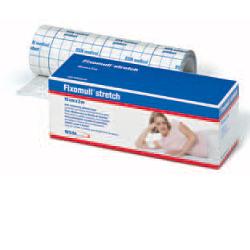 Hypoallergenic self-adhesive band for catheter fastening fixomull stretch. White non-woven polyester support, polycarbonate mass without natural resins and rubbers. 15x200cm