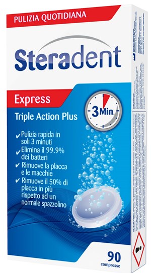 Steradent triple action plus 90 cleaning tablets