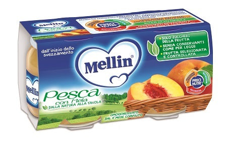 Mellin peach apple puree 100 g 2 pieces