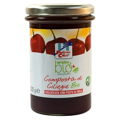 Organic cherry compote with apple pulp 320 g