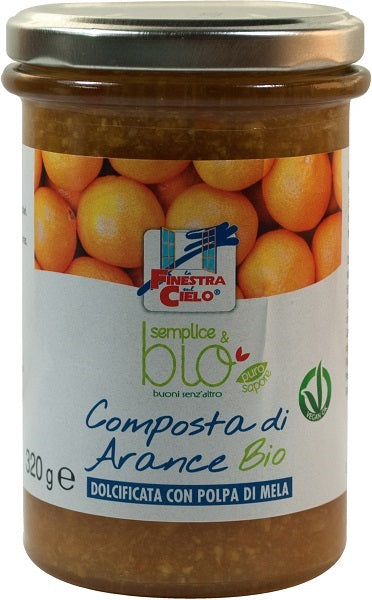 Orange compote with organic apple pulp 320 g