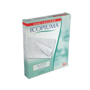 Compressed gauze in non-woven fabric icopiuma adhesive 10x10 cm 16 pieces