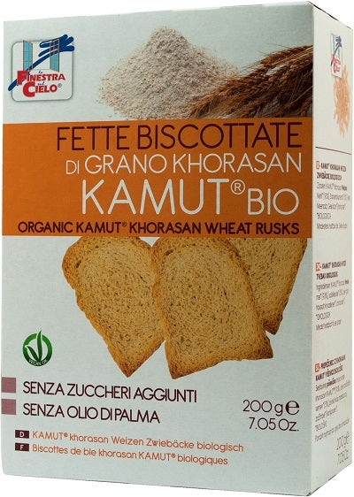 Fsc organic kamut rusks without added sugar with sunflower oil without palm oil 200 g