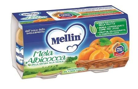 Mellin papilla manzana/albaricoque 100 g 2 piezas