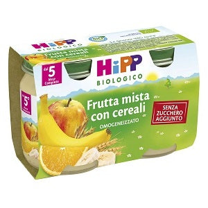 Hipp organic hipp papilla ecológica mixta de frutas con cereales 2x125 g