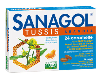 Sanagol tussis orange 24 candies 